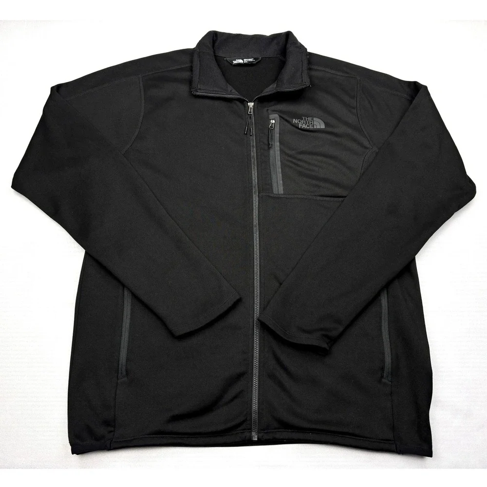 The North Face Canyonlands Full Zip Jacket Mens Medium M Black Fleece NF0A3SO6